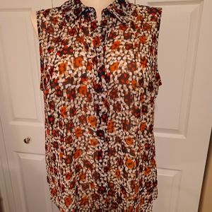 Sleeveless sheer top
